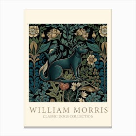 William Morris  Inspired Dogs Collection 2 Canvas Print