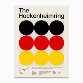 Mid Century Hockenheimring F1 Canvas Print