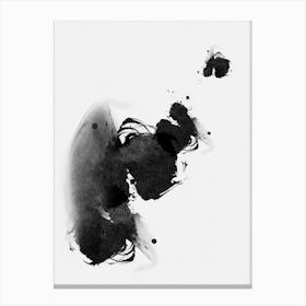 Black Ink Splatter Canvas Print