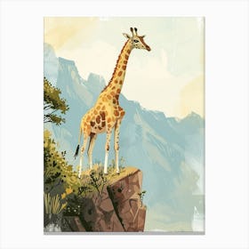 Modern Illustration Of A Giraffe In The Nature 1 Canvas Print