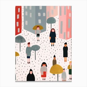 Tokyo Scene, Tiny People And Illustration 7 Canvas Print
