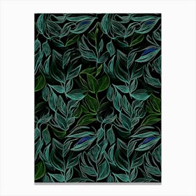 Emerald Abyss: A Descent into the Heart of a Verdant Underworld Canvas Print