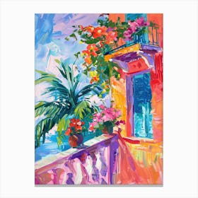 Balcony Painting In Nice 2 Canvas Print