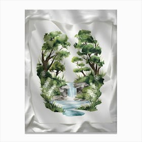 Waterfall Painting 4 Canvas Print