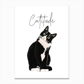 Catitude Cat Canvas Print