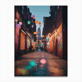Lantern alley  Canvas Print