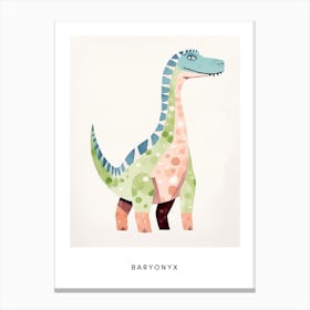 Nursery Dinosaur Art Baryonyx 3 Poster Canvas Print