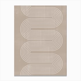 Trending Modern Simplicity Graphic Design Minimalistic Shape Beige and Neutral Color Canvas Print