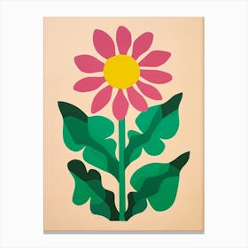 Cut Out Style Flower Art Sunflower 1 Canvas Print