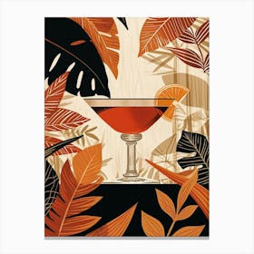 Manhattan Art Deco Inspired Cocktail 1 Canvas Print