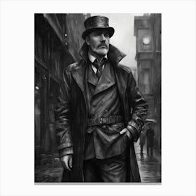 Man In Trench Coat Canvas Print