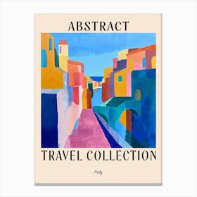 Abstract Travel Collection Poster Italy 1 Canvas Print