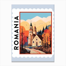 Romania 2 Travel Stamp Poster Canvas Print