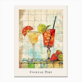 Cocktail Time Poster 4 Canvas Print