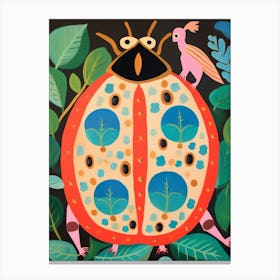 Maximalist Animal Painting Ladybug 2 Canvas Print