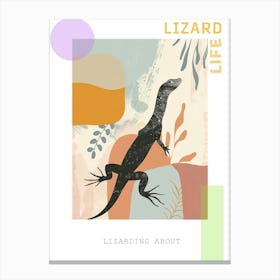 Lizard Abstract Modern Illustration 3 Poster Canvas Print