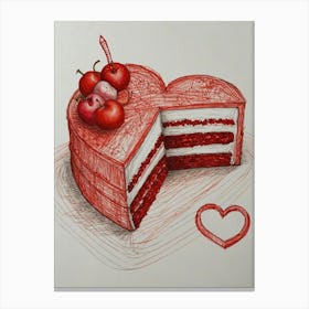 Red Velvet Cake Canvas Print