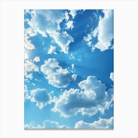 Blue Sky With Clouds 2 Canvas Print