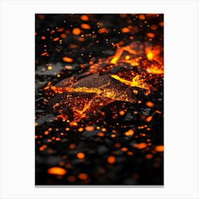 Black Lava Canvas Print