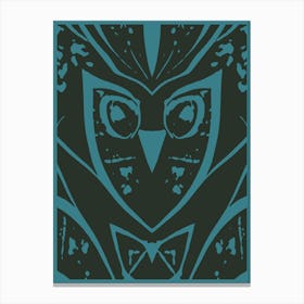 Abstract Owl Two Tone 1 Canvas Print
