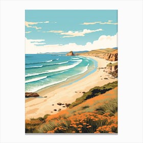 Apollo Bay Beach Australia Golden Tones 1 Canvas Print