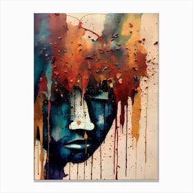 Face Abstract Painting 1 Canvas Print