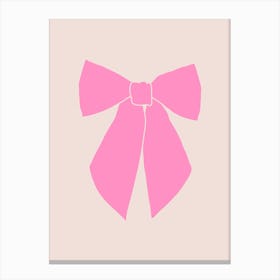 Pink Bow Canvas Print