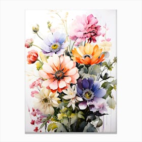 Untamed Petals The Beauty Of Wildflowers Canvas Print