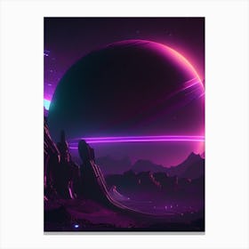 Roche Limit Neon Nights Space Canvas Print