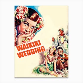 Waikiki Wedding, Vintage Movie Poster Canvas Print