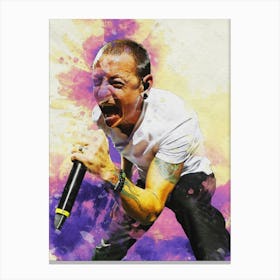 Smudge Chester Bennington Live Concert 2 Canvas Print