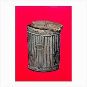 Hot Garbage Old Trash Can Canvas Print