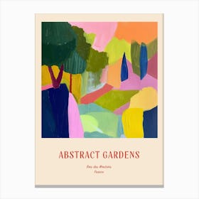 Colourful Gardens Bois Des Moutiers France 2 Red Poster Canvas Print