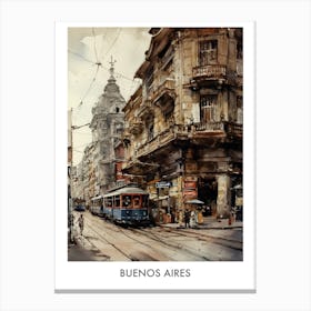 Buenos Aires Argentina 5 Travel Poster Canvas Print