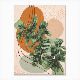 Abstract Shapes Fiddle Leaf Fig Canvas Print