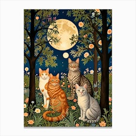 William Morris Cats In The Woods Canvas Print