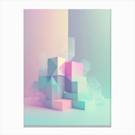 Abstract Geometric Cubes Canvas Print