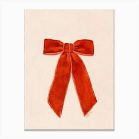 Red Bow Canvas Print