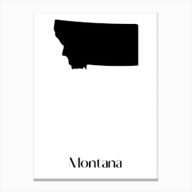 Montana Silhouette city. Canvas Print