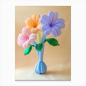 Dreamy Inflatable Flowers Periwinkle 3 Canvas Print