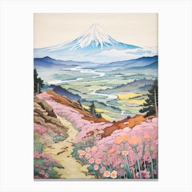 Mount Fuji Japan 1 Hike Illustration Canvas Print