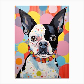 Boston Terrier Pop Art Inspired 1 Canvas Print