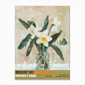 A World Of Flowers, Van Gogh Exhibition Daffodil 3 Canvas Print