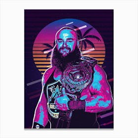 Braun Strowman 80s Retro Canvas Print