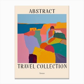 Abstract Travel Collection Poster Tunisia 2 Canvas Print