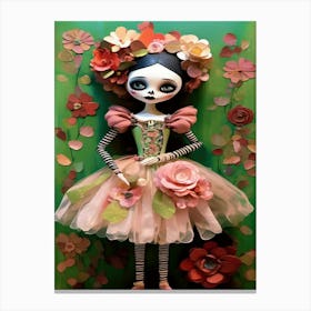 Day Of The Dead Doll 1 Canvas Print