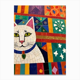 Mosaic Cat 4 Canvas Print