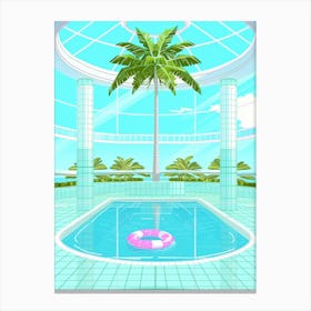 Illustration Of A Swimming Pool 3 Canvas Print