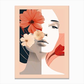 Bloom Body Woman Neutral Colours Boho Style 7 Canvas Print