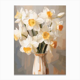 Daffodil Flower Still Life Painting 2 Dreamy Canvas Print
